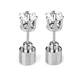 AYAMAYA LED Earrings Color Changing Fathers Day Gifts Decoration, 1 Pair Light Up LED Earrings Studs Glowing Flashing Stainless Steel Earrings Studs Dance Party Accessories for Men Women