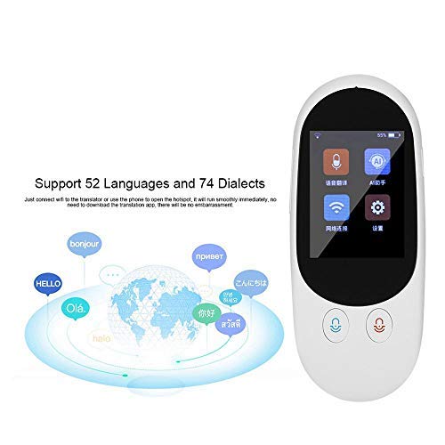 Lesgos Translator Device, Smart Voice Translator 126 Languages Real Time Instant Two-Way Translation Device Smart Handheld Instant Digital Voices Translator for Traveling Work Learning Business