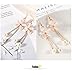 Women's Flower Shaped Long Dangle Earrings, CICINIO Hypoallergenic Freshwater Cultured Pearl Earrings Great Gift For Girls
