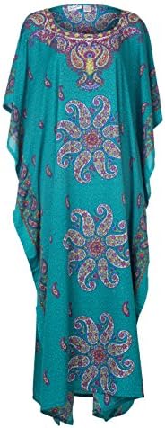Sante Classics Women's Poly Microfiber Caftan Kalla Blue One Size