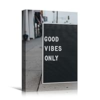 Canvas Wall Art Panel Quotes Bedroom Industrial Inspirational Modern Art Multicolor Neon Photography Quotes Urban - 12x18 inches