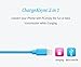 ilikable 3 Pack 4Foot 6Foot 8Foot iPhone Charger Cable and Sync Cord for iPhone 7 6 6s Plus 5s 5c 5 Se iPad Air Mini Retina iPod Nano Touch-Blue