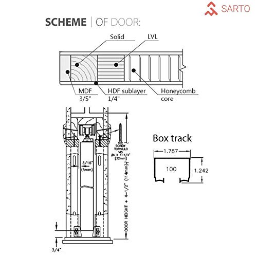 Modern Pocket Door 28 x 80 with Frames Planum 0020 Grey Oak Kit