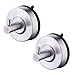 Airisoerr Shower Hooks Stainless Steel Suction Cup Holder Waterproof for Bathroom Kitchen Hanging Towel Robe Loofah (2-Pack)