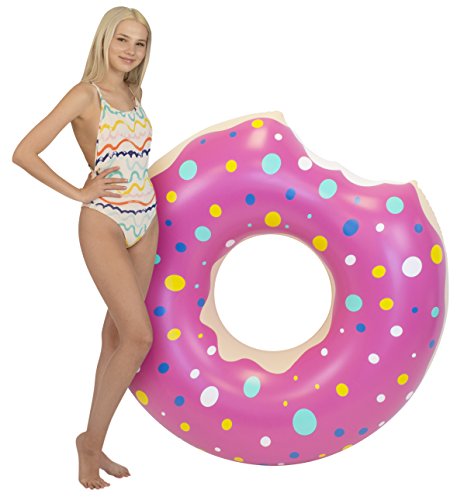 Kangaroo's Two-Bite 4' Giant Donut Inner Tube, Pool Float