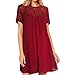 vanberfia Women's Lace Loose Casual Chiffon Dress
