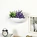 MyGift 12-Inch Ceramic Half-Moon Wall Mounted Flower Planter Vase, Set of 2thumb 1