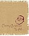 Burlap Santa Claus Fringed Border 
