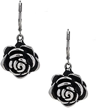 Designer Stainless Steel Rose Earrings for Women and Girls