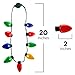 Windy City Novelties 20 Pack LED Christmas 9 Bulb Necklace with 6 Light Dynamic Modes for Adults and Kids Christmas Parties