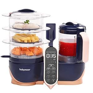 Babymoov Duo Meal Station XL | 6 in 1 Food Processor with Steamer, Multi-Speed Blender, Warmer, Defroster & Sterilizer…
