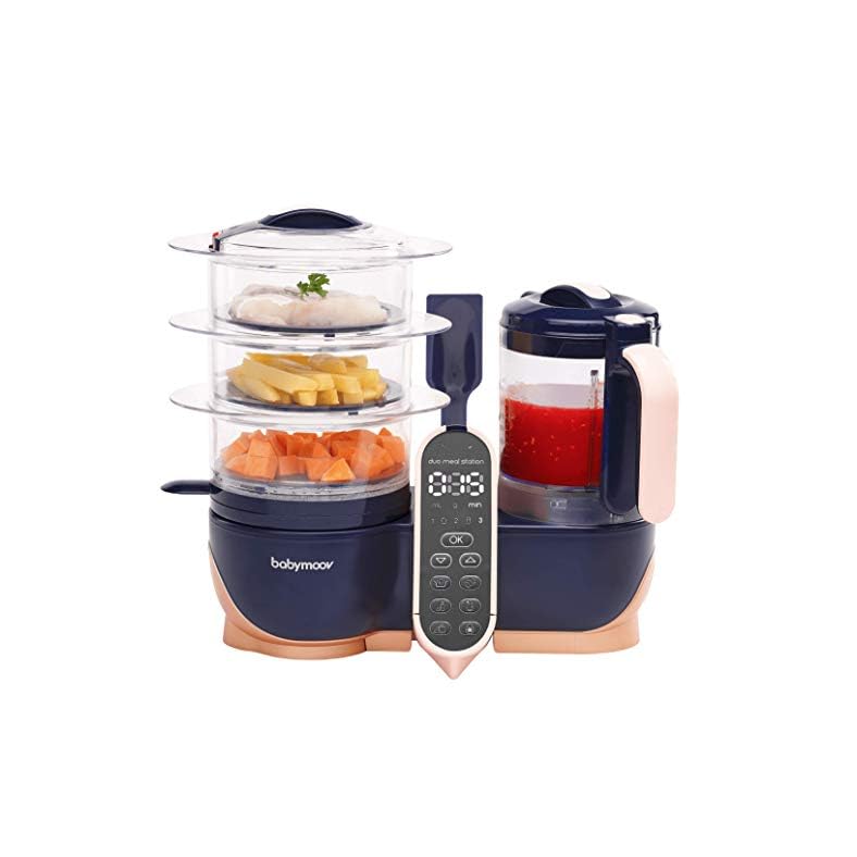 Babymoov Duo Meal Station XL | 6 in 1 Food Processor with Steamer, Multi-Speed Blender, Warmer, Defroster & Sterilizer…