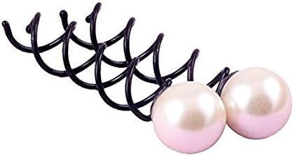 6PCS Pearl Spiral Hair Pin Clip Bun Stick Spin Screw Twist Barrette Hair Jewelry for Women Girls DIY Hair Styling Tools (Small 1.4cm) - Image 3