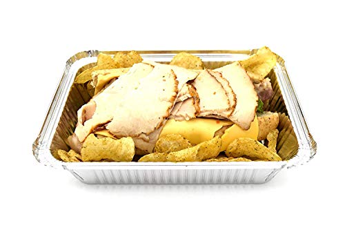 Fig & Leaf (480 Pack) Premium 2-LB Takeout Pans with LIDS l Standard 8.6" x 6.1" x 2" l Top Choice Disposable Aluminum Foil for Catering Party Meal Prep Freezer Drip Pans BBQ Potluck Holidays - Thumbnail 3