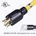 yodotek 1.5FT NEMA L14-30/Four 5-20R Generator Locking Cord,30Amp 4-Prong 10 Gauge Distribution Cord,Generator Adapter, Household Cable,125/250V 30Amp 7500 Watts