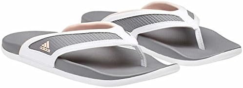 Adidas Ladies’ Adilette Summer -Comfort - Yoga - Beach - Everyday Wear Sandal/ Flip Flops for Women (7, Gray)
