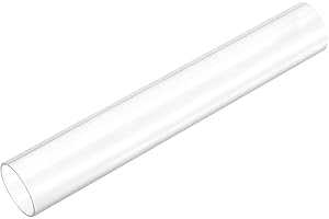 uxcell Rigid Round Clear Tubing 22mm(7/8") ID x 24mm(15/16") OD x 0.5Ft(150mm) Length Plastic Tube