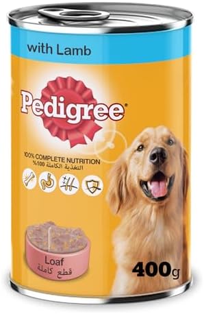Pedigree Dog Food, Loaf with Lamb Flavour Dog Food Wet, 400g