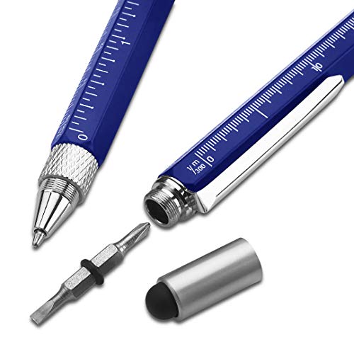 Screwdriver Pen Pocket Multi Tool Kit 6 in 1 - (2 Pack) Multi-Functional DIY Tool Set with Screwdriver, Stylus, Level Tool, Screwdriver Set & Tool Ruler with Phillips Flathead Bit - Perfect Mens Gift - Thumbnail 4