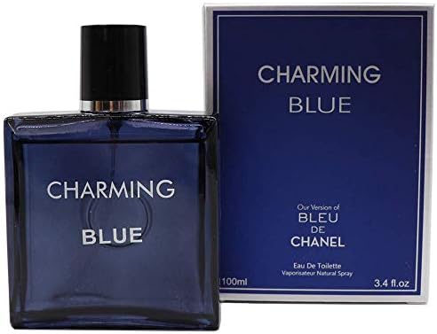 CHETEAU BLUE, Inspired of BLEU DE CHANEL, Eau De Toilette Spray for Men, for all Skin Types, Aromatic, Daytime and Casual Use, A CLassic Bottle, Perfect Gift, 3.4 Fl Oz