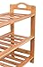 BirdRock Home 3 Tier Free Standing Shoe Rack with Handles | Bamboo | Wood | Closets and Entryway | Organizer | Fits 9 Pairs of Shoes
