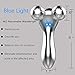 4D Microcurrent Facial Massager Roller, Electric Rechargeable Face Lift Beauty Roller Body Massage for Anti Aging Wrinkles, improve Facial Contour, Skin Tone Reduction and Firm Body Skin (Silver)thumb 3