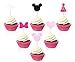 Minnie Inspired Cupcake Toppers (Set of 24) Girls Pink Birthday Party Minnie Decorations Baby kids