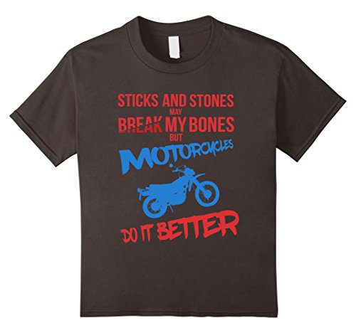 Kids Motorcycles Break Bones Better T-Shirt 12 Asphalt