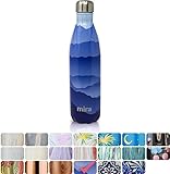 MIRA Vacuum Insulated Travel Water Bottle | Leak-proof Double Walled Stainless Steel Cola Shape Sports Water Bottle | No Sweating, Keeps Your Drink Hot & Cold | 25 Oz (750 ml) (Blue Mountain)