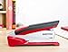 Bostitch Office InPower Spring-Powered Premium Desktop Stapler - One Finger, No Effort, Red/Silver (1117)