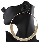 Goldtone Spring Style Extra Large 4 Inch Hoop Earrings