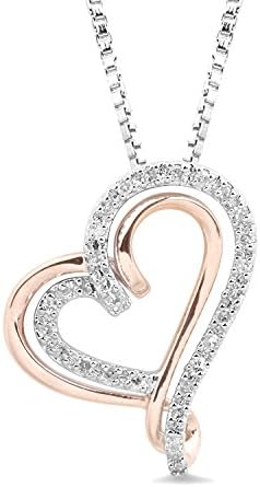 Diamond Heart Pendant Necklace 1/8 