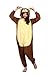 WOTOGOLD Animal Cosplay Costume Bear Unisex Adult Pajamas Brown, Medium