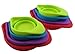 Silcook 8-Piece Set Stackable Silicone Measuring Cups - Space Saving Collapsible Cup Sets to Measure Dry and Liquid Ingredients