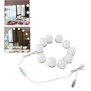 Filfeel LED ijdelheid spiegel lichten, 10 stuks 5 kleuren temperatuur gloeilampen, make-up spiegel lamp voor make-up…