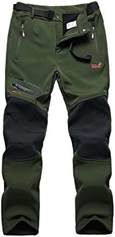 Skyinger Women's Outdoor Windproof Waterproof Softshell Fleece Snow Pants US1602W Armygreen S
