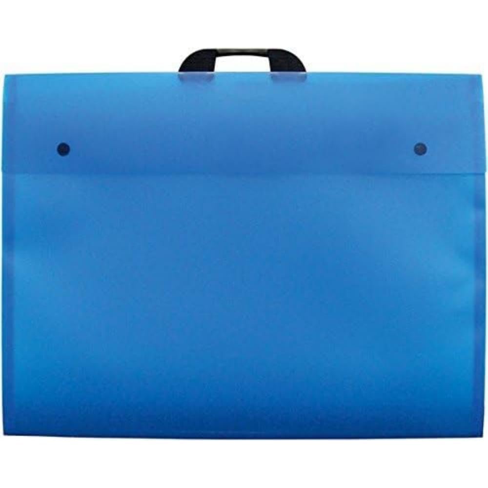 Westfolio Art Portfolio Folder Blue A2, 100 Sheet Capacity, Carry Case Bag For Art, Painting Keeps Paper Flat For Travel, School, University, College, Homework, Projects