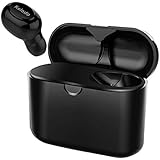 Bluetooth Earbud Mini Wireless Sports Earphone KELODO in-Ear Car Headset Build-in Mic with 20 Hours Play time Charging Box Single Black
