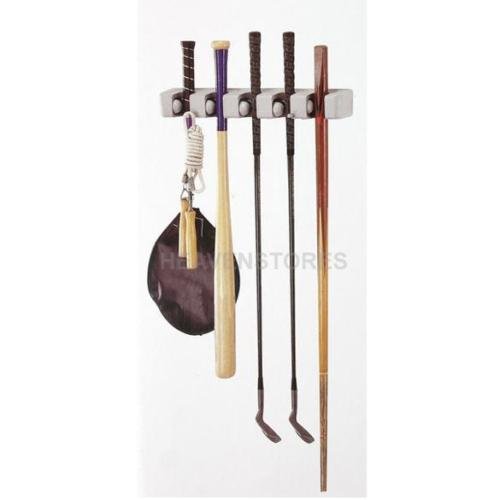 NPLE--5 Racks Kitchen Storage Brush Mop Broom Holder Organizer Tool Wall Mount Hanger