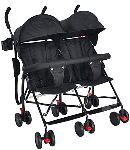 Twin Strollers And Strollers, Travel Foldable Design, Double Umbrella Stroller, 5-Point Harness, Cup Holder, Baby Awning, Easy To Carry -58 * 79 * 97cm