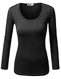 J.TOMSON Women's Plain Basic Long Sleeve Crew Neck T-Shirt