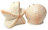 Coastal Life Salt and Pepper Shakers, Seashell Beach Theme Salt Shaker and Pepper Shaker Set, Small for Eternal Summer