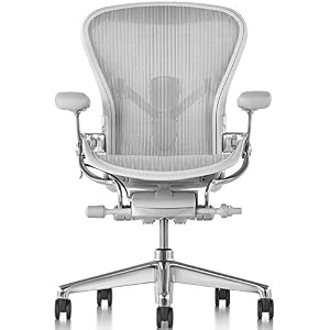 【正規品】 Herman Miller (ハーマンミラー) アーロンチェア オフィスチェア B(ミディアム)サイズ ミネラル(グレー) ポリッシュ AER1B23DFALPVPRCDCDDC1231012118