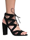 Lace Up Cutout Open Toe High Heel Sandal - Dress Wedding Shoe - Sexy Comfortable Pump - Divine by J Adams