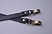 Wento Pair 24 inches Vinyl Leather Purses Straps with Thickened Lobster Clasp,Vinyl Leather Bag Handles,Replacement Purse Straps,Handbag Bag Wallet Straps WT101 (Black, Brushed Brass)