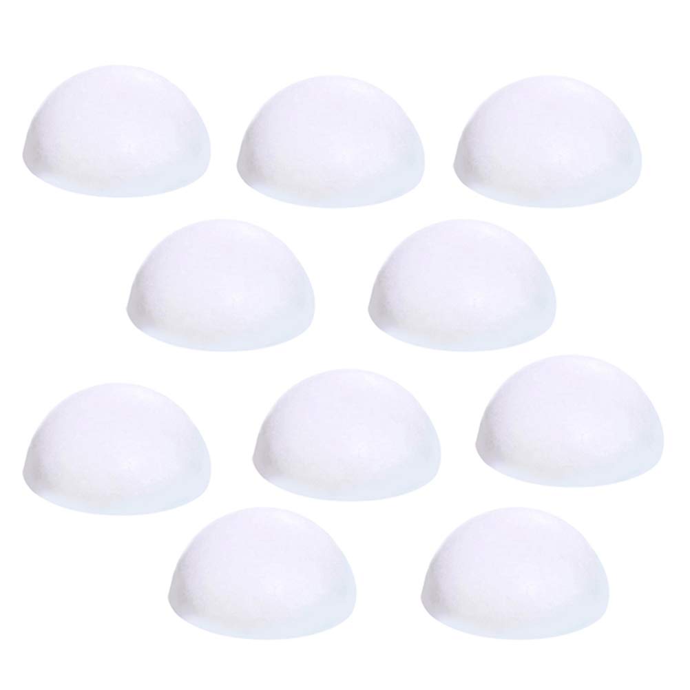 YeahiBaby 10pcs White Foam Balls Half Ball Shape Christmas Craft Ball Art Decoration Styrofoam Christmas DIY Craft Kits Xmas Ball Ornaments 5cm
