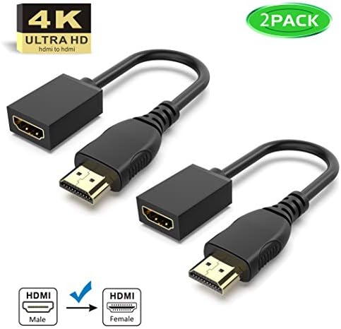 Hdmi延長ケーブル Gana Hdmi To ケーブル タイプaメス タイプaオス Hdmi変換アダプタ イーサネット 金メッキ端子 2本セット オーディオリターン 対応 ブラック 20cm 1080p 現金特価 高速伝送 2k 3d