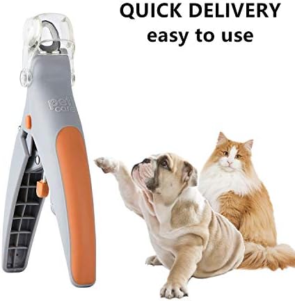 RURING 1 Pack Pet Cat Nail Clippers And Dog Illuminated Nail Scissors With 5X Magnification LED Lights for Pet Grooming Nail Trimmer Tools