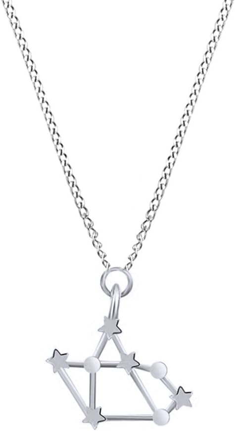 Jewel Zone US Zodiac Sign Astrology Pendant Necklace 14k Gold Over Sterling Silver