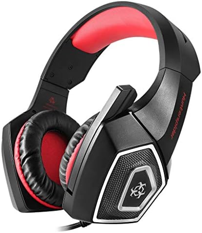CreazyBee Hunterspider V1 Stereo Bass Game Gaming Headset for PS4 Slim Pro PC with Mic (Red)